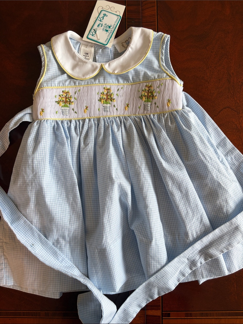 Lulu Bebe smocked lemon dress
